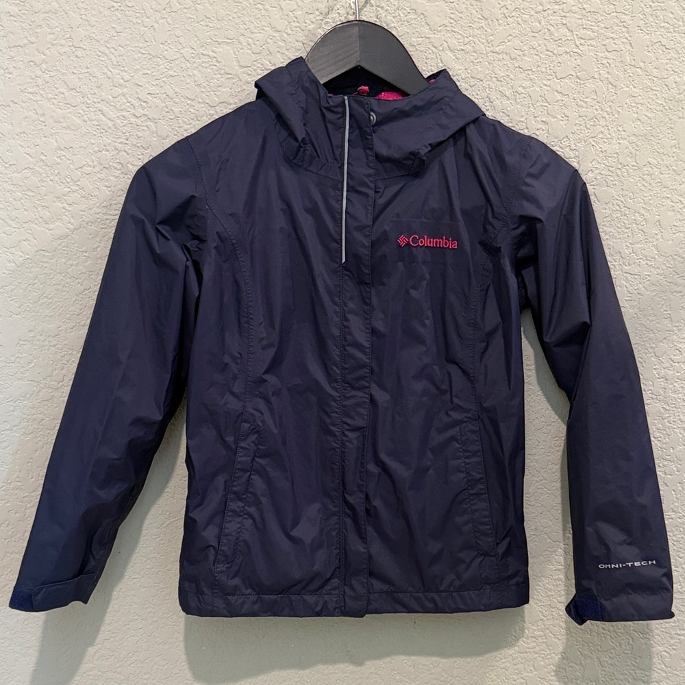 Columbia Kids' Dark Blue Raincoat size 6 (7/8)